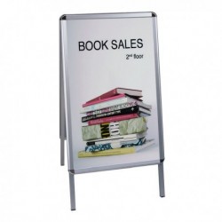 Bi-Office Grey A Frame A1 Info Board