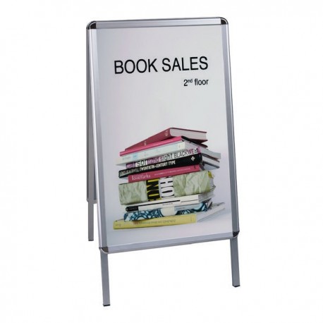 Bi-Office Grey A Frame A1 Info Board