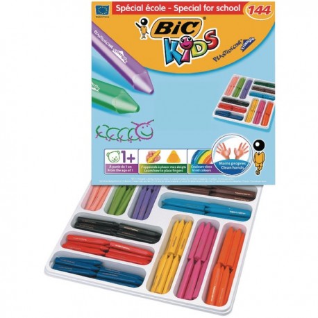 Bic Plastidecor Triangle Crayon Pk144