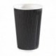 35cl Black 12oz Ripple Cup Pk500
