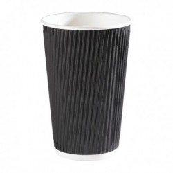 35cl Black 12oz Ripple Cup Pk500