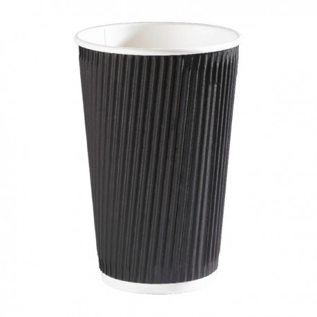 35cl Black 12oz Ripple Cup Pk500