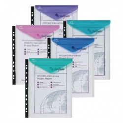 Snopake Ring Binder Wallet A4 Asstd Pk5