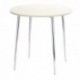 FF Arista Wh Chrome Round Bistro Table