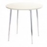 FF Arista Wh Chrome Round Bistro Table