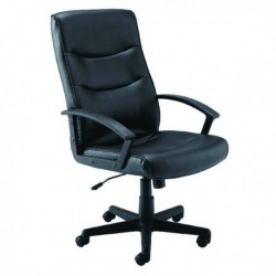 FF HUDSON JEMINI LTHR EXEC ARMCHR BLK