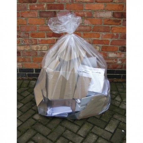 2Work Clear Wheelie Bin Liner Pk100