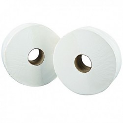 2Work White Jumbo Roll 2 Ply Pk6