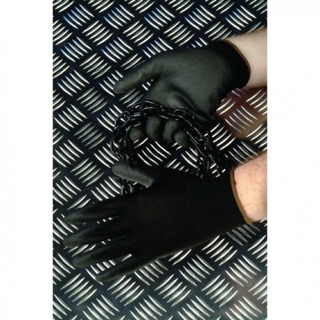 Polyco PU Coated Size9 Nylon Glove Black