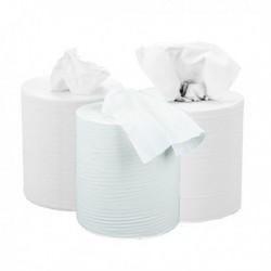 2Work Centrefeed White Roll 2 Ply Pk6