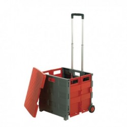 GPC Folding Box Truck with Lid Grey/Red