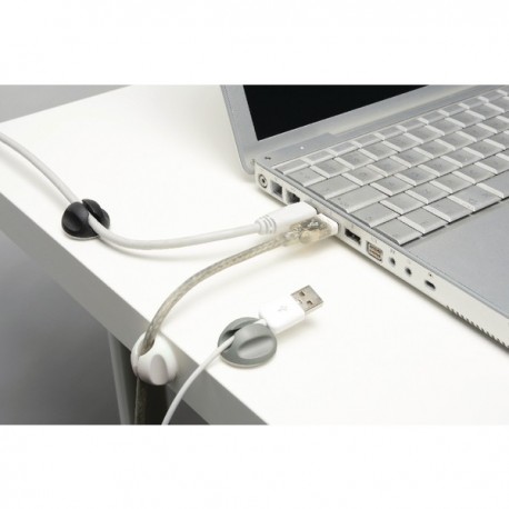 D-Line Self-Adh Cable Tidy Bases Pk6
