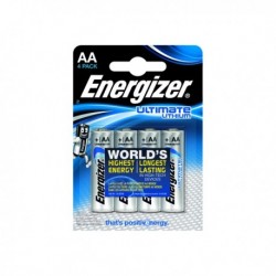 Energizer Ulti Lithium AA Battery Pk4