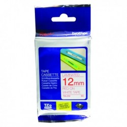 Brother Red/White TZe Tape 12mm TZE232
