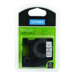 Dymo Blk/Wht D1 Tape 12mmx3.5m S0718040