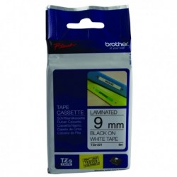 Brother Blk/Wht 9mm TZE221 P-Touch Tape