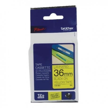 Brother Black/Yellow TZ Tape 36mm TZ661