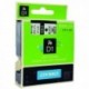 Dymo Blk/Wht 1000/5000 Tape 6mmx7m 43613