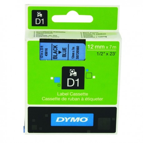 Dymo 4500 Black/Blue Tape 45016