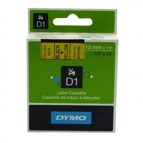 Dymo 4500 Black/Yellow Tape 45018