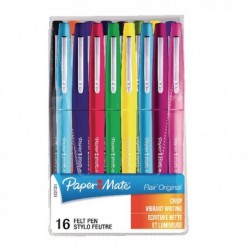 Paper Mate Assrted Flair Fibre Tip Pk16