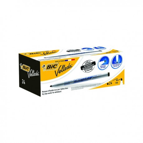 Bic Velleda 1721 Fine Marker Black Pk24