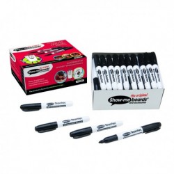 Show-me Teacher Drywipe Blk Marker Pk50