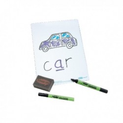 Show-me Tough A4 Plain Whiteboards Pk35