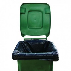 2Work Black Wheelie Bin Liners Pk100