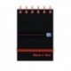 Black n Red Spiral Elast Notebook A7 Pk5