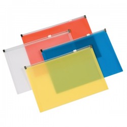 Q-Connect Doc Zip Wallet A4 Assrtd Pk20