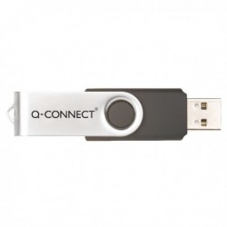 Q-Connect Sil/Blk Swivel 4Gb USB Drive