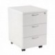 FF Jemini White 3 Drawer Mobile Pedestal