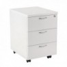 FF Jemini White 3 Drawer Mobile Pedestal
