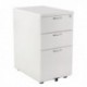 FF Jemini 3Drw Desk Hi Ped 600 White