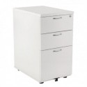 FF Jemini 3Drw Desk Hi Ped 600 White