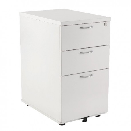 FF Jemini 3Drw Desk Hi Pedestal 800D Wh