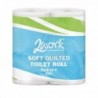 2Work Luxury Wht 3 Ply Quilt Toilet Roll