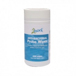 2Work Antibac Alcohol Probe Wipes Pk200