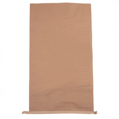 Plain Paper Waste Sack 485mm Brown Pk50
