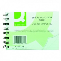 Q-Connect Wiro Triplicate Book 102x127mm