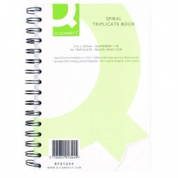 Q-Connect Wiro Triplicate Book 210x127mm
