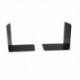 H/Duty Metal Bookends 140mm Black Pk2