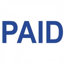 Colop Green Line Word Stamp PAID Blue