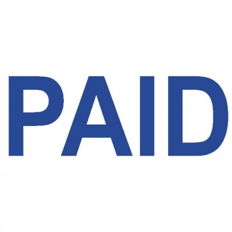 Colop Green Line Word Stamp PAID Blue