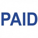 Colop Green Line Word Stamp PAID Blue