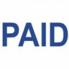 Colop Green Line Word Stamp PAID Blue
