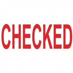 Colop Green Line Word Stamp CHECKED Red