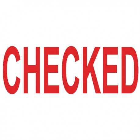 Colop Green Line Word Stamp CHECKED Red