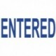 Colop Green Line Word Stamp ENTERED Blue